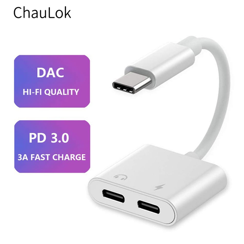 EASTIN USB C to Headphone Jack Adapter with 3.5mm Aux Audio and Type C Charger Dongle Converter