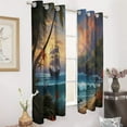 thumbnail image 2 of Hawaii Window Curtain Panels Grommet Blackout Curtains Blackout Curtains for Living Room, 2 of 7