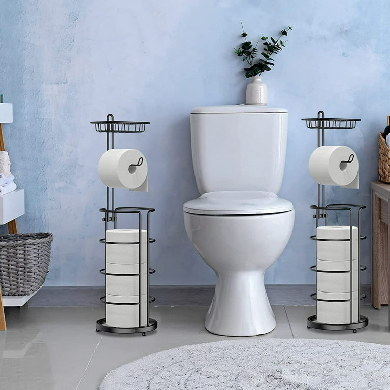 Techvida 2 Pack Toilet Paper Holder, Free Standing Toilet Techvida 2 Pack Toilet Paper Holder, Free Standing Toilet