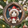 thumbnail image 5 of Loyerfyivos Christmas Tree Animal Pattern 2D Acrylic Ornament, Animal Christmas Ornament, Cat Decoration, Seasonal Decor for Christmas Tree, Ceiling, Christmas Decor Keepsake Gifts (E), 5 of 9