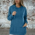 thumbnail image 2 of Vedolay Womens Zip Up Hoodie Fashion Fall Long Sleeve Tunic Tops Loose Casual Pullover Clothes for Women Blue,S, 2 of 5
