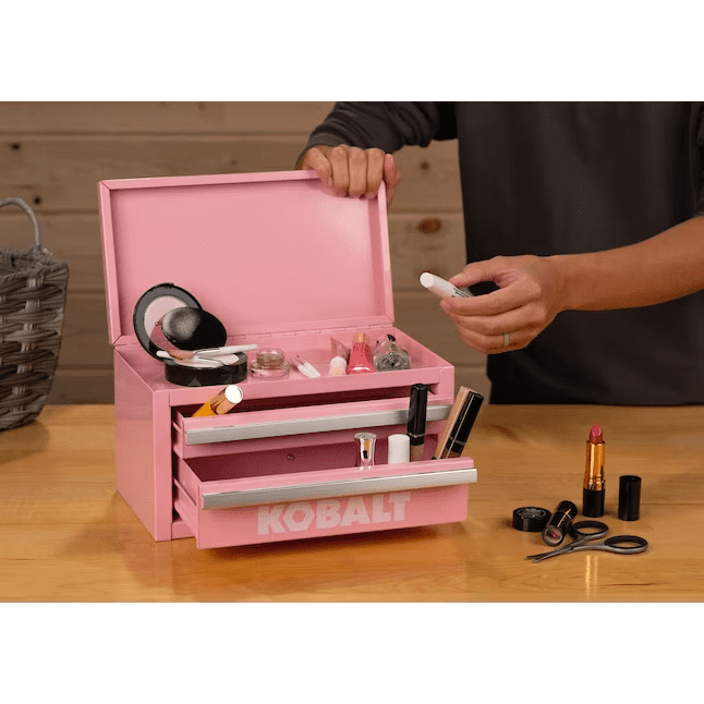 Kobalt Mini 2-Drawer Pink Steel Tool Box