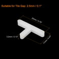 thumbnail image 2 of Uxcell 200Pack Wall Floor Tile Plastic T Shape Spacers Tiling Tools 2.5mm 3/32" White, 2 of 6