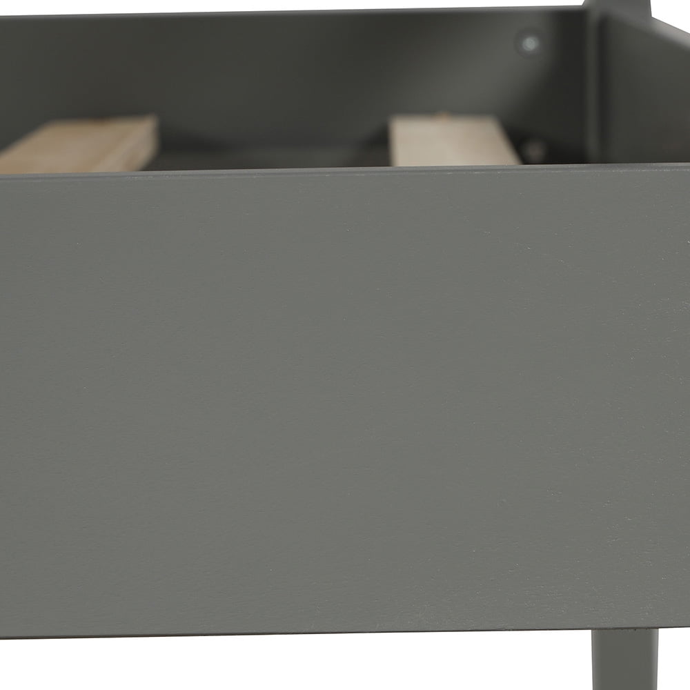 Kepooman Twin Over Twin Wood Bunk Bed with Roof & Window & Guardrail & Ladder for Kids, 77.8"L x 41"W x 83.1"H, Gray Kepooman Twin Over Twin Wood Bunk Bed with Roof & Window & Guardrail & Ladder for Kids, 77.8"L x 41"W x 83.1"H, Gray