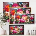 thumbnail image 3 of Vintage Vibrant Yellow and Red Flower Still Life III 40 in x 30 in Framed Painting Canvas Art Print, by Designart, 3 of 5