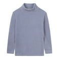 thumbnail image 2 of LittleSpring Big Kids Grey Sweatshirt for Boys Thermal Turtleneck Fleece Pullover High Neck Fall Size 10-12, 2 of 6