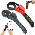 thumbnail image 1 of Jinsinto Strap Wrench 2 Pcs Universal Oil Filter Wrench Adjustable Rubber Strap Multitool Wrench 500mm Universal Oil Filter Wrench Removal Tool Black Red, 1 of 5