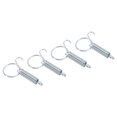 thumbnail image 1 of Unique Bargains Crochet de Porte de Cage 2,8 Pieds, 4 Pcs Crochet à Ressort Élastique en Acier Inoxydable, Argent, 1 of 6