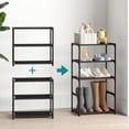 thumbnail image 6 of 3 Tier Small Shoe Rack, Narrow Stackable Kids Toddler Adult Shoe Storage Organizer Shelf for Closet Floor Front Door Entrance Entryway, Free Standing Shoe Rack Organization Shelves, 6 of 8