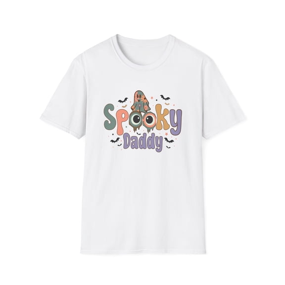 Spooky Daddy Halloween Softstyle T-Shirt Comfortable & Stylish Ghost Shirt