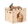thumbnail image 1 of Rabbit House HIIMALEX, grande y resistente, con balcón para conejos de interior, 1 of 9