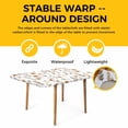 thumbnail image 4 of Brown Spring Floral Table Cloths for 3 Foot Rectangle Tables, Flowers Leaves Elegant Pastoral Patio Waterproof Elastic Fitted Tablecloths, Washable Rectangular Table Cover for Camping, 4 of 8