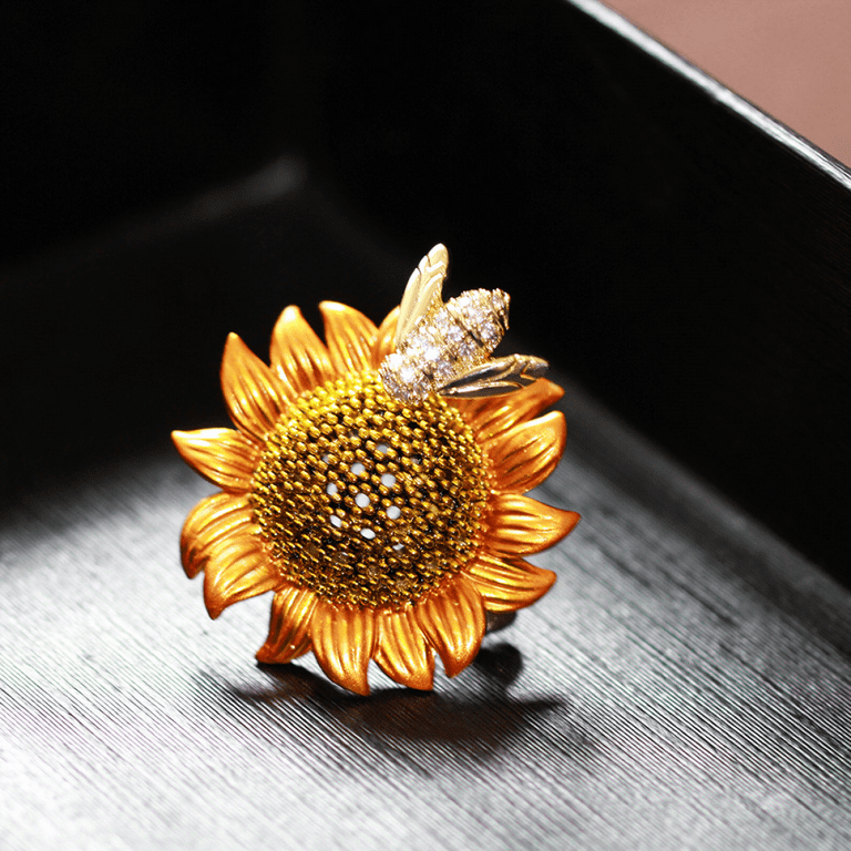 Sunflower brooch sale