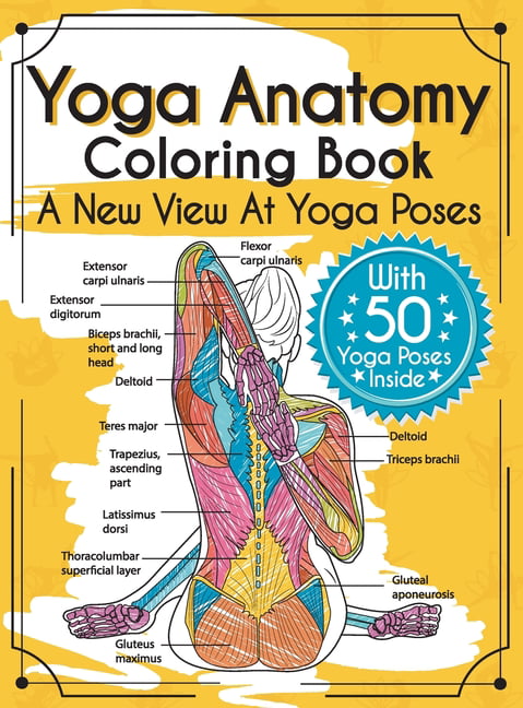 Yoga Anatomy Coloring Book: A New View At Yoga Poses (Hardcover