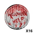 thumbnail image 1 of Fiudx Liquidación de ofertas flash Juego de vajilla para fiesta de Halloween, mantel desechable para fiesta de miedo, fiesta temática de Halloween, 1 of 4