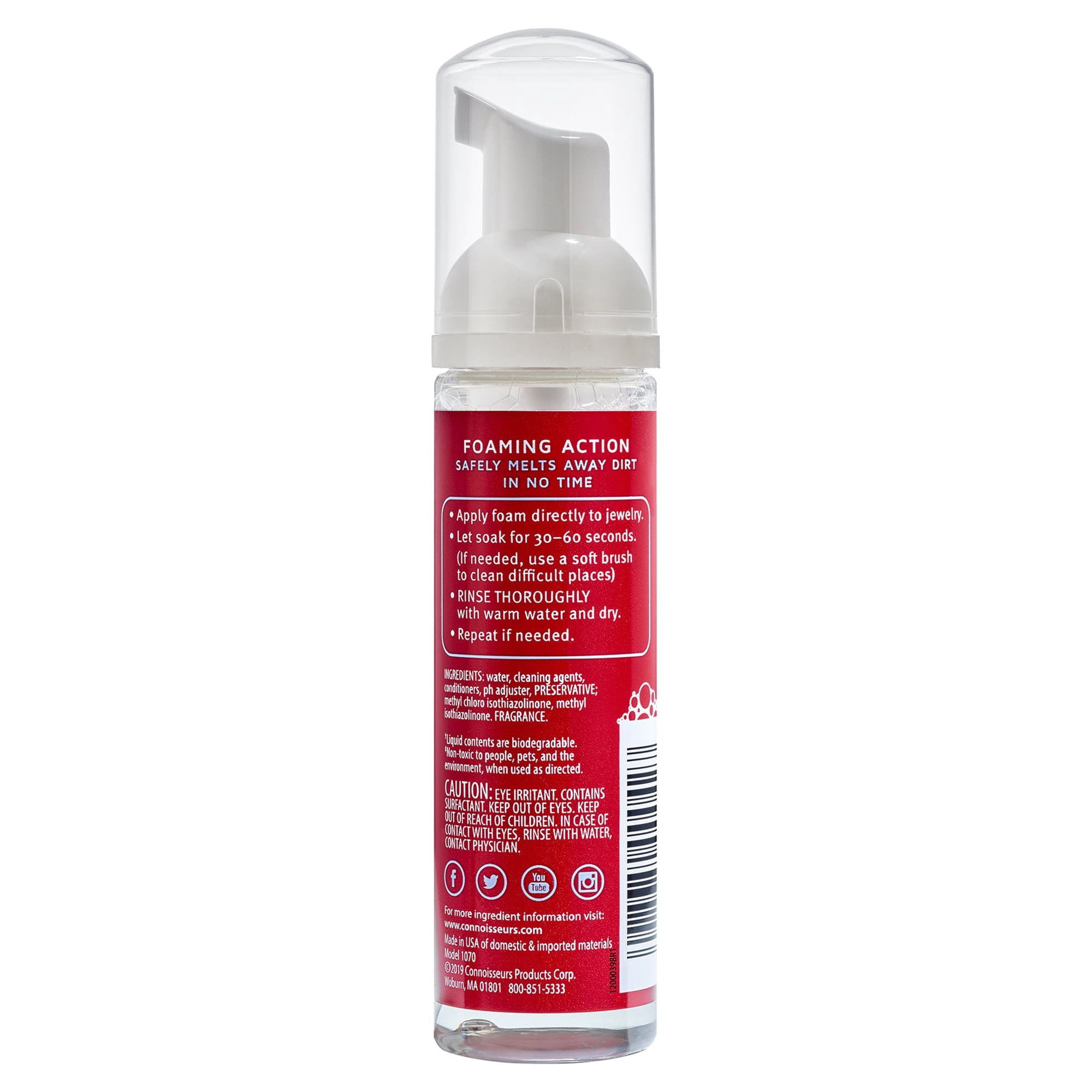 Connoisseurs All-Purpose Jewelry Cleansing Foam and Brush, 4.7 fl oz, 2 Pack