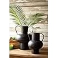 thumbnail image 3 of SET OF TWO METAL URNS WITH HANDLES - WAXED BLACK, 3 of 4