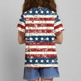 thumbnail image 5 of ZACPNCV Girls 4th of July T-Shirt Short Sleeve Flag Graphic Tees Shirts Summer Patriotic Tops Independence Day Clothes Blue 9-10 Years, 5 of 6