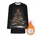 thumbnail image 5 of Goodtrade8 Shirts for Women Christmas Pullover Long Sleeve Festival Winter Printed Warm Thick Flannel Fleece Womens Tops Style, 5 of 5