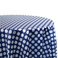 thumbnail image 2 of Your Chair Covers - 90 Inch Square Satin Table Overlay Royal Blue/White Polka Dots, 2 of 2