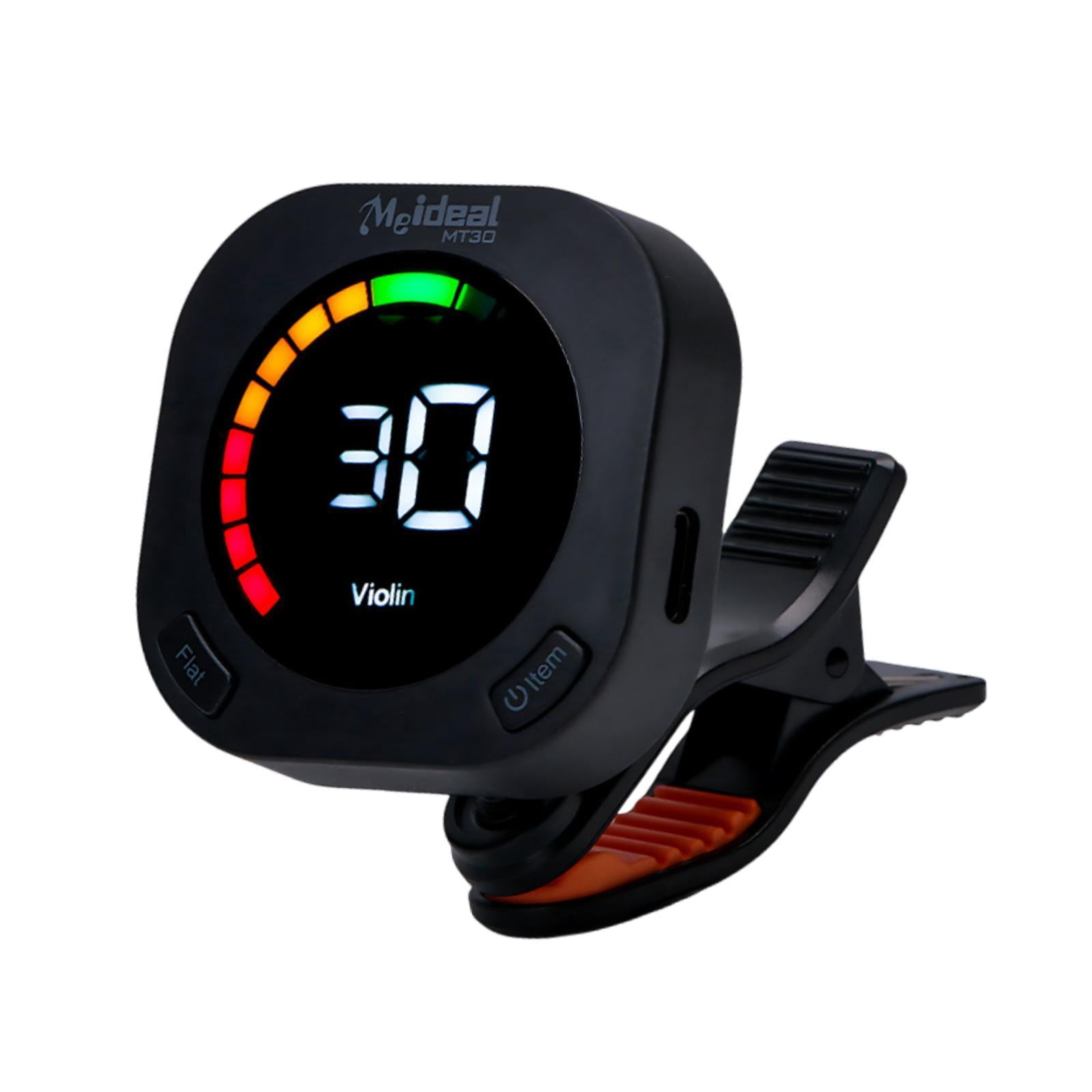 Guitar Tuner Bass Tuner Ukulele Clip on Rotatable 360 Degree ABS Material for Musicians Instrument Practice