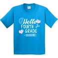 thumbnail image 3 of Inktastic Hello 4th Grade with Hearts and School Supplies Youth T-Shirt, 3 of 5