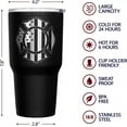 thumbnail image 2 of Firefighter Shield - Coffee Tumbler - American Flag Coffee Travel Mug - Engraved Tumbler - Double Insulated Tumbler - 30 oz, 2 of 6
