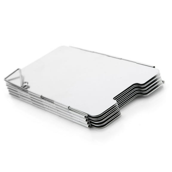 ORDDIART Silver Portable Folding Stove Windscreen for Camping Cooking 13.5x7.5x0.04in