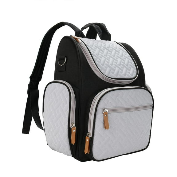 Bolsa de pañales para bebés, mochila, bolsas para cambiar pañales, impermeables, grandes artículos esenciales de viaje, bolsas de bebé para acampar al negro