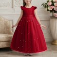 thumbnail image 2 of Girl Dresses Girls Formal Dresses Wine Dress Girls Girls Fancy Dresses Easter Dresses for Toddler Girls 8-9 Years, 2 of 6