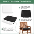 thumbnail image 5 of Outdoor Chair Cushions Set of 4, Waterproof & Fade Resistant Seat Cushion for Patio Furniture - 18.5 x 16 x 2 Inch Chair Pads with Ties and Hidden Zipper, Black, 5 of 8