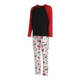 thumbnail image 2 of Hauts Contrastés Mignons et Pantalons Imprimés Élan Pyjamas Parent-Enfant, 2 of 8