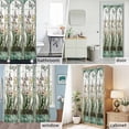 thumbnail image 6 of Butterfly Fabric Shower Curtain Teal Green Leaves Floral Washable Shower Curtains for Bathroom, Waterproof Bath Curtain with Hooks Home Decor 72x84in, 6 of 8