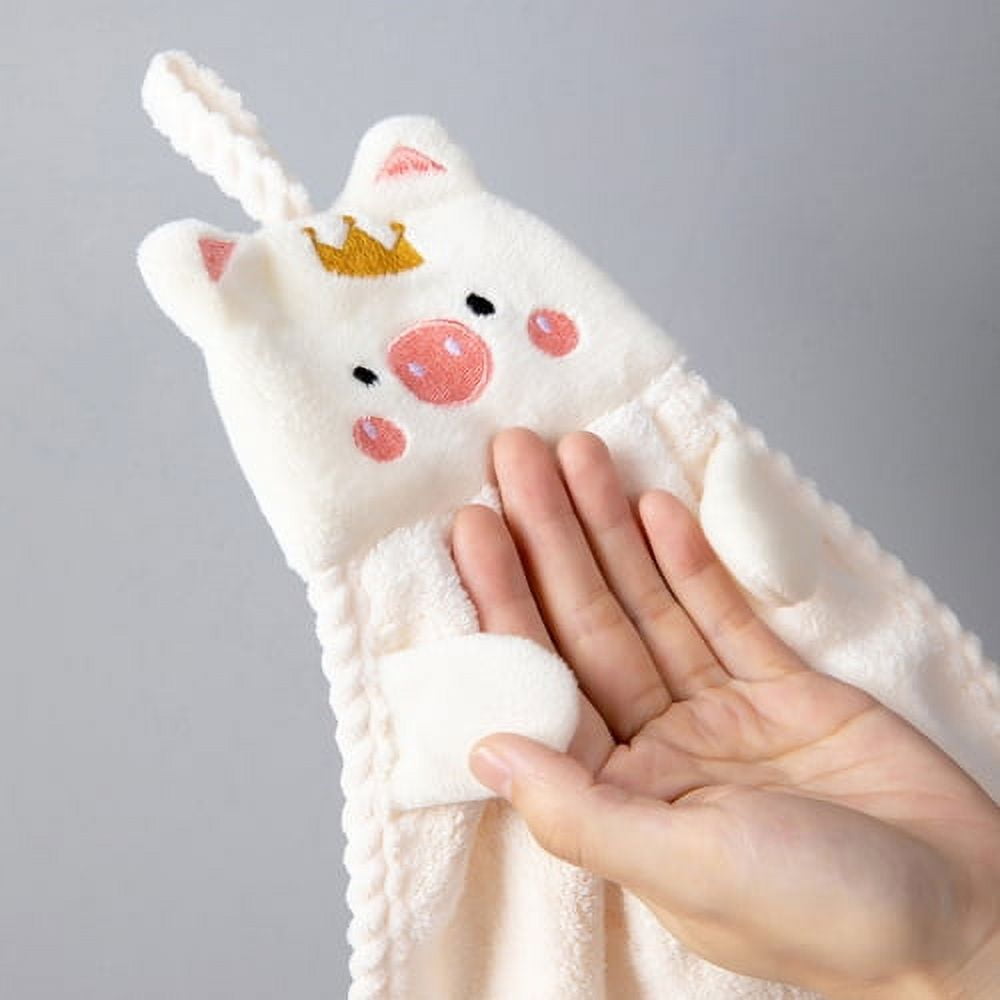 Zhaomeidaxi 3 pack of hand towels, Pig Pattern kitchen towels