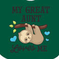 thumbnail image 4 of Inktastic My Great Aunt Loves Me with Sloth and Hearts Boys or Girls Baby Bib, 4 of 4