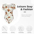 thumbnail image 4 of Balery Squirrel Playing Body de cuello redondo de manga corta para mujer Tops de manga corta Tops básicos-X-Large, 4 of 7