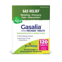 Boiron Gasalia Tablets, Homeopathic Medicine for Gas Relief, Pain, Bloating, Pressure, Discomfort, 2 x 60 Quick-Dissolving Tablets Twin Pack