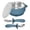 Blue, variant on Stainless Steel Bowls with Suction,Silicone Feeding Bowl with Suction Cup, Stainless Steel Dinnerware Set with Spoon and Fork, Fall and Holiday-themedTableware, Non-slip, Easy to Clean for Use, Blue