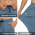 thumbnail image 3 of Men's Running Pants Lightweight Joggers Athletic Pants with Zipper Pockets grey blue 2XL, 3 of 7