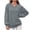 Gray, variant on Vmvidoty Womens Oversized Long Sleeve V Neck Sweatshirts Soft Loose Basic Pullover Tops, Casual Daily Wear, Trendy Fashion Fall Winter Clothing Pink S