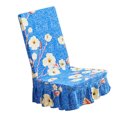 thumbnail image 1 of Abbracc Polyester Cloth Folding Chair Cover Dinning Chair Slipcover for Floral Blue, 1 of 9