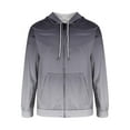 thumbnail image 3 of Mens Zip up Hoodie Thin Fleece Lined Sweatshirt Pullover Long Sleeve Sports Hooded Jacket with Kangaroo Pocket, 3 of 5