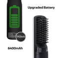 thumbnail image 3 of Cepillo alisador de pelo caliente, miniplancha portátil recargable por USB de 6400 mAh, peine alisador 2 en 1 con función antiescaldaduras para mujeres y hombres (negro), 3 of 5