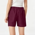 thumbnail image 4 of RPVATI Cotton Shorts for Women Loose Fit Summer High Waisted Vacation Chino Shorts Casual Trendy Running Workout Beach Shorts with Pockets Walking Comfy Wine S, 4 of 6