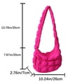thumbnail image 4 of Bolsos acolchados de nailon para mujer, bolsos de hombro, bolsos de compras pequeños Hobo (rojo rosa) Sywqhk Para Estrenar, 4 of 4