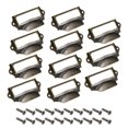 thumbnail image 6 of Label Holder Pull Handles Vintage Iron Bronze Tone 90x41mm 10 Pcs w Screws, 6 of 6