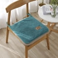 thumbnail image 3 of Yesbay Winter Chair Cushion Warm Sherpa Anti-Slip with Fixing Straps Square Shape Office School Car Chair Seat Pad Dinning Chair Protective Pad, 3 of 8