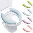 thumbnail image 1 of 4 Pairs of Soft and Warm Toilet Seat Cover, Can Clean and Reuse Toilet Pads, Suitable for Toilet Rings of Different Shapes, Portable and Easy Installation, 1 of 5