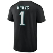 Mens Jalen Hurts Black Philadelphia Eagles Icon Player Name & Number T-Shirt