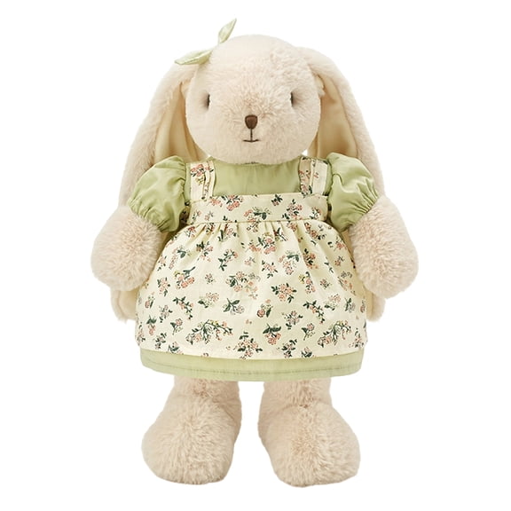 Rabbit Stuffed Animal Plush Toy, Adorable Long-Eared Bunny Doll with Unique Soft Texture, 11.8 Inch Hand-Sewn PP Cotton Cushion, Perfect for Birthdays and Home Occasions Light Brown